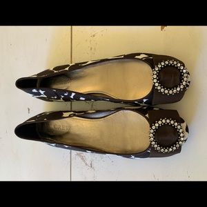 J.Crew Flats with Bow & Rhinestone Buckles details